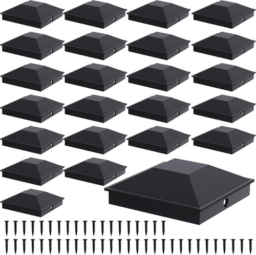 4x4 post caps black - post, black(actual