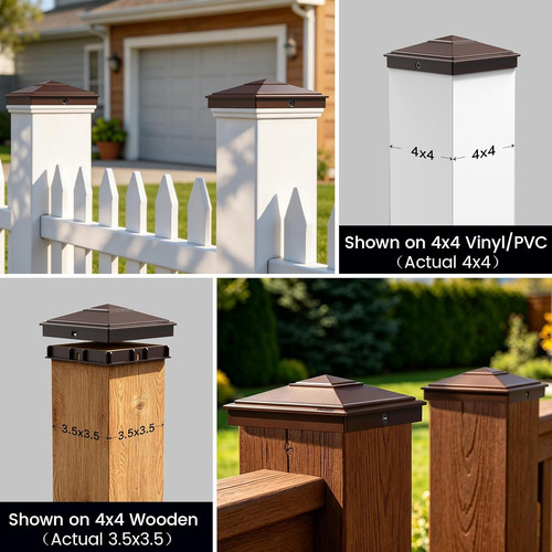 4x4 pyramid post caps - 4x4,