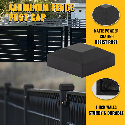 Aluminum fence post - aluminum, 2"