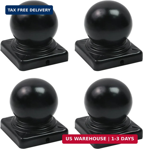 4pcs black fence - fence, caps