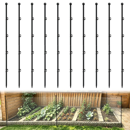 Lemeur 4ft metal fence posts - lemeur,