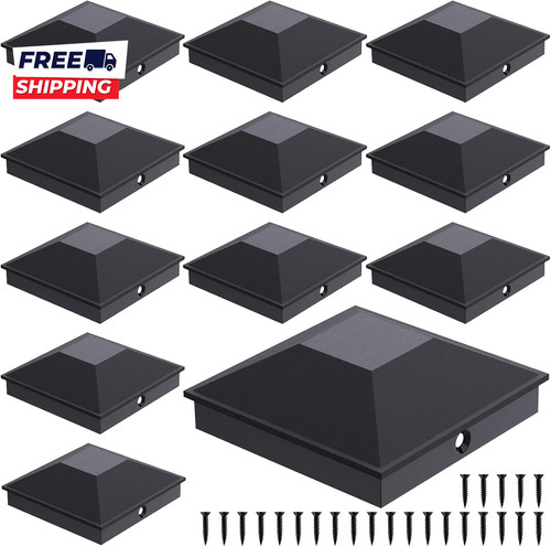 4x4 post caps black - post, actual