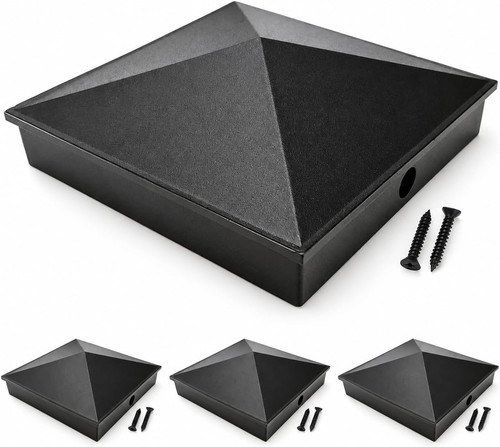 6x6 black aluminum fence - fence, post