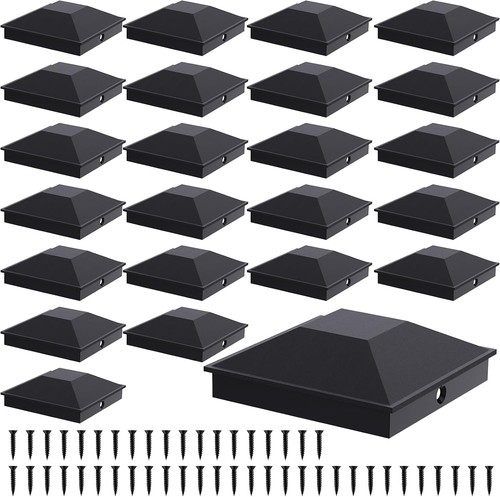 4x4 post caps black - post, black(actual