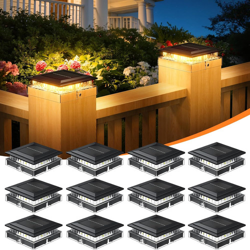 Pack 4x4 solar post - 12, cap