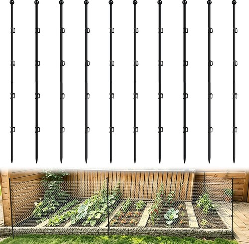 4ft metal fence posts pack - 4ft,