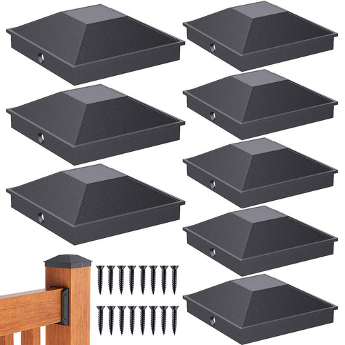 4x4 post caps black - 4x4, black(actual
